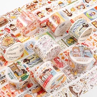 Fat Planet 2.0 First Season Washi Tape Early Foam Cute Animal Character Salt Series Cartoon Meatball Style Girl Diary Handbook Material Phone Case Water Cup Calendar Decoration Sticker Sub-Packing LOOP