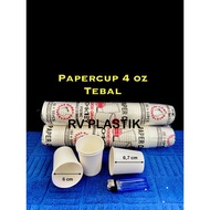 (1 PACK) 4 oz Plain Thick Paper Cup/Small Coffee Cup/4 oz Coffee Cup