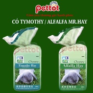 Mr.Hay Premium Alfalfa / Timothy Grass Pre-Cut into Pieces, Fresh Green Food for Rabbits, Bugs, Chin