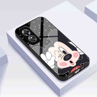 (U 113) Oppo A17 A17k Glitter Glass Softcase - Oppo A17 A17k Case - Oppo A17 A17k Glossy Glass Softc