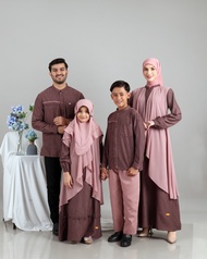 SARIMBIT KELUARGA 2024 ALINE BROWN ROSE / SARIMBIT NIBRAS TERBARU 2024 / BAJU GAMIS RAYYA SERIES NIBRAS 2024 ALINE BROWN ROSE