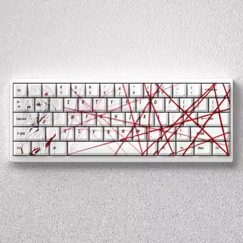73 Keys PBT Dye Sublimation Cherry Yuzuriha Inori Anime for 60 65 68 Layout Mechanical Keyboard GK61
