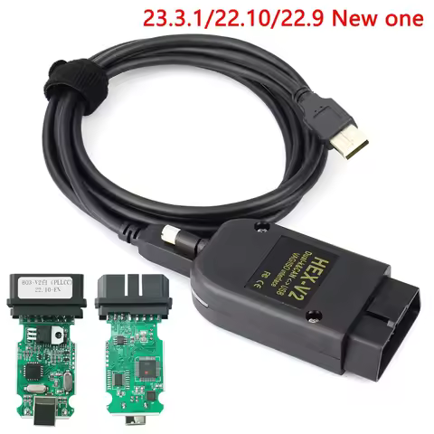 2023 Newest VAGCOM 22.10 Obd2 Scanner HEX V2 VAG COM 21.9 FOR VW AUDI Skoda Seat ATMEGA162 Multi-lan