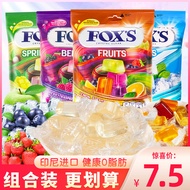 Indonesia Imported FOX ''S FOX ''S Crystal Candy Mint Candy Assorted Fruit Candy Juice Candy Small S