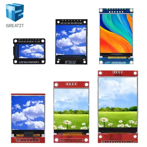TFT Display 0.96/1.3/1.44/1.8/2.4/2.8/3.5 Inch TFT Full Color Screen LCD Module ST7735 ILI9341 Drive