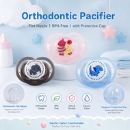 New Style Baby Pacifier 0-36 Months, Cartoon Portable Anti-Dust Soft Silicone Pacifier for Newborn,