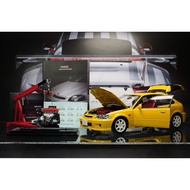 [Orphan] Brand New Ready StockSpecial OfferMOTORHELIX 1/18 Honda Civic Type R (EK9) Alloy Full Open 