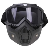 Google Mask Helm Masker Google / Google Glasses Kacamata + Masker Retro - Google Mask Kaca Mata Helm