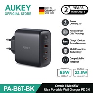 AUKEY Multi Port Charger Type C65W GAN PD 3.0 Fast Charging PA-B6T