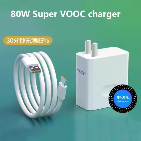 Original For OPPO 80W SuperVOOC Fast Charger Type C Cable For Find X6 X5 X3 Reno 11 10 9 Pro ONEPLUS