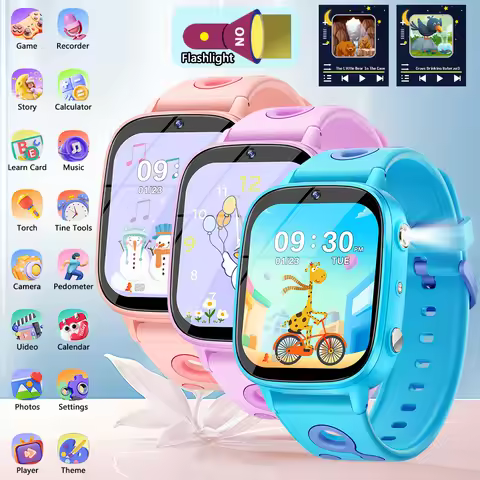 2025 New Smart Watch For Children HD Touch Screen Camera 26 Games Learn vocabulary Alarm Clock Calcu