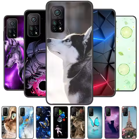 For Xiaomi Mi 10T 5G Case Black Silicone Soft TPU Phone Cover for Xiaomi Mi 10T Pro Mi10T Case Cover