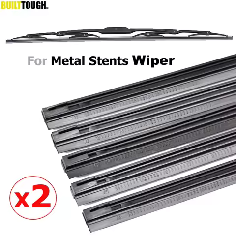 2Pcs Car Rubber Wiper Blade Refill For Metal Wiper 14''16'' 22'' 24'' 26''6mm Wiper Refill Universal