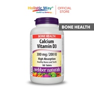 Webber Naturals Calcium Citrate With Vitamin D3 300mg/200IU (180 Tablets)