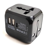 1 Type C + 2 USB wall charger universal world travel adapter handphone uk