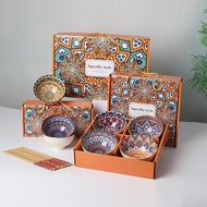 BOHEMIA Style Rice Bowl Porcelain Bowl Soup CeramicBowl Ceramic Mangkuk Nasi Sup Nordic Doorgift Wed