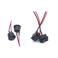 Auto Parts with Wire Switch Cable Length 20cm 6 Ampere 1 Pack Round KCD2 Square KCD1 Switch with Wir