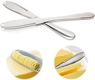 Tang Yuan D87R Pack of 2 butter knives, stainless steel cream knives, for distributing breakfast jam