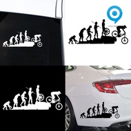 [LAG] Funny Human Evolution MTB Bike Car Vehicle Reflective Decals Sticker Decoration