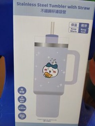 小八不鏽鋼保溫保冷杯連吸管 7-11 chiikawa 900ml Hachiware