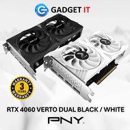PNY GEFORCE RTX 4060 8GB VERTO DUAL FAN GRAPHICS CARD GPU ( BLACK / WHITE OC XLR8 )| NVIDIA | GADGET