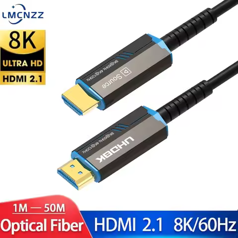 8k/60Hz HDMI 2.1 48Gbps 4k/120Hz HDMI 2.0 Fiber Optical Cable Ultra HD High Speed 10M 15M 20M 30M 50