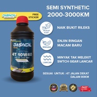 DashOil 4T 10w40 1L Semi Synthetic SN Motorcycle Engine Oil Minyak Hitam Pelincir Motor Motosikal EX5 DASH LAGENDA LC135