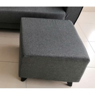 𝙏𝙀𝙍𝙈𝙐𝙍𝘼𝙃 Bangku Kain Kelabu H15" L21" W21"