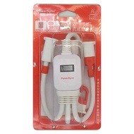 PowerSync 包爾星克 2P一對三抗搖擺分接延長用電源線組 3插座 TS3WB003 170g  37cm  白色 + 橘色  1入
