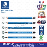 Staedtler Mars Lumograph Jumbo 100J Pencil - HB, 2B, 4B, 6B, 8B