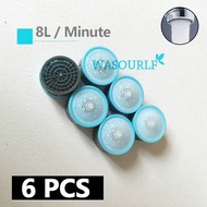 WASOURLF 6 Pieces 3L Water Saving Faucet Aerator Core M24 Male M22 Female Thread