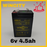 Wincity 6v 4.5ah Rechargeable Battery with charger cable Back Up Battery 6V 4.5AH Rechargeable Seale