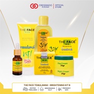 The FACE Temulawak Brightening Kit B Package Indonesia/Brightening FACE Package/Facial Foam/Soap/Toner/Whitening Serum/Day &amp; Night Cream/Moisturizing Cleansing Soap/Cleanser Moisturizer Cream/Oily Skin/ Skincare Face Series/Set