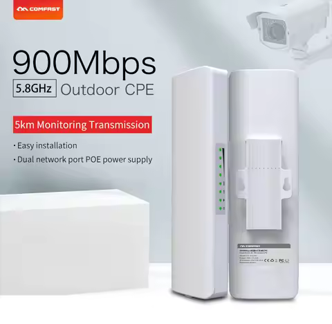 COMFAST 900Mbps 5.8G Outdoor CPE Bridge Wireless Bridge Wi-Fi Antenna Signal Amplifier Access Point 