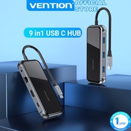 Vention 9 in1 USB C HUB Docking Station Type C to HDMI RJ45 USB3.0 TRRS3.5mm SD TF PD100W 1000Mbps 4
