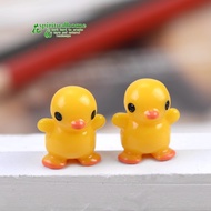 5 Standing Yellow Ducks 1cm – Vivid miniature landscape accessories