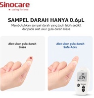 SEDIA Sinoheart Safe Accu Alat Tes Gula Darah Paket 25 Lengkap