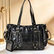 Beg wanita Guangzhou, beg tangan berkapasiti besar, unik dan serbaguna, gaya biker, beg bahu yang ri