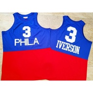 Dense Embroidery Basketball Jersey Vest Iverson Kobe Retro Jersey
