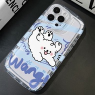 Happy Dog เคสใส่โทรศัพท์สบู่การ์ตูนน่ารัก TPU นิ่มใสที่ด้านหลังเคสสำหรับ OPPO A15 A15S A16 A16K A16E A17 A17K A1K A31 A55 A95 A54 A9 A58 A74 A3S A52 A92 A53 A33 A12 A5S a93 A94 A95