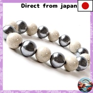 [GOLD STONE] 12mm Natural Terahertz and Beitou Stone Bracelet - Power Stone with Various Inner Circu