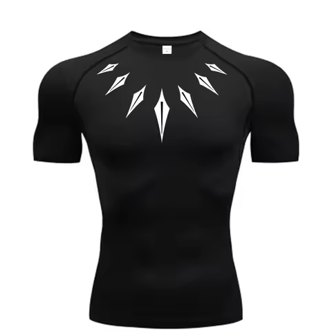 Anime Men's Compression Shirt Fitness Sport Running Tight Gym TShirts Athletic Workout Quick Dry Top