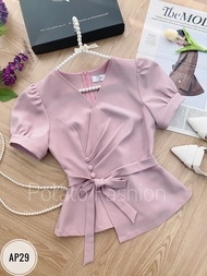 áo kiểu thanh lịch ảnh thật - có size to AG02-1023