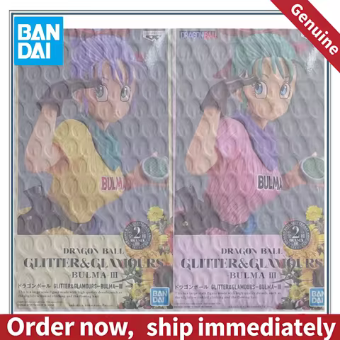Bandai Original Dragon Ball GLITTER GLAMOURS Bulma 3 Anime Action Figures Toys for Children Gift Col
