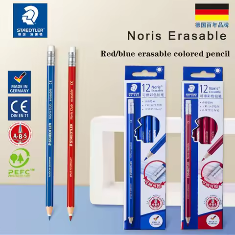 12pcs STAEDTLER 14450 Erasable Color Pencil Professional Hand Drawn Drawing Students Animation Desig