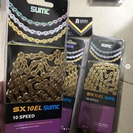 10 speed bicycle chain SUMC SX10EL Extra Light Gold Chain 10 Speed Gold SX 10EL SUMC