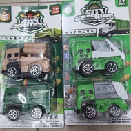 READY STOCK  Model Military Transport lorry Truck Helicopter mainan Lori Sampah Truck Askar 2 pcs/se