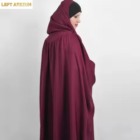 Eid Hooded Muslim Women Khimar Full Cover Abaya Long Maxi Dress Islamic Prayer Garment Robe Kaftan T