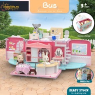 (Bus) Koala Town Diaries Kids Girl Doll Dollhouse Playset Role Playing Toy Set -