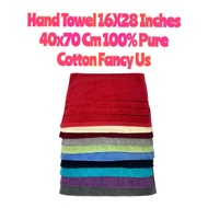 Tuala Tangan TW 16x28 Inci 40x70 Cm 100% Kapas Tulen Fancy Us Tuala mandi Dewasa
